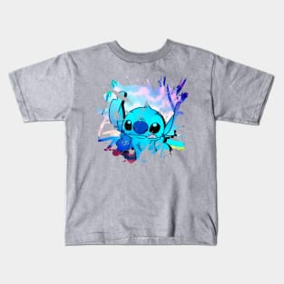 Stitch Splash Paint Kids T-Shirt